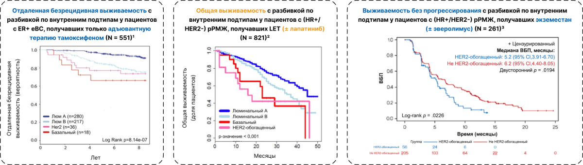 Выживаемость при HER2-enriched