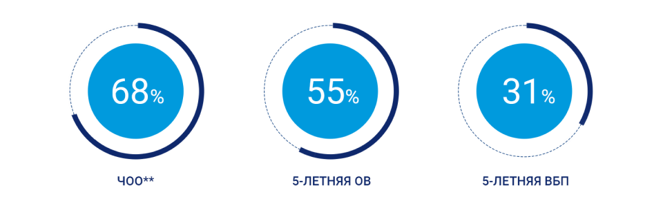 Опухолевый ответ и выживаемость пациентов