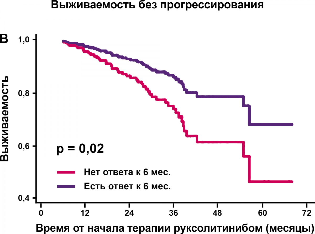 Выживаемость без прогрессирования (В)