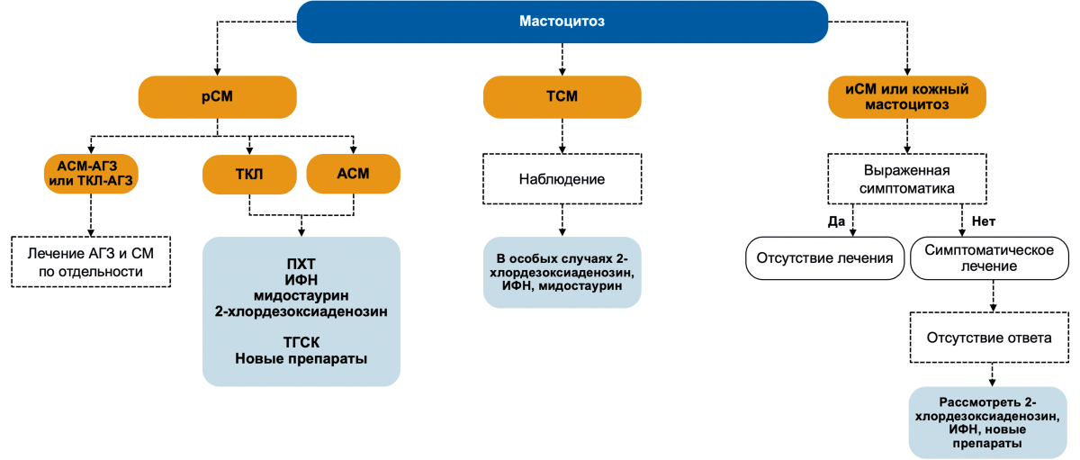 Алгоритм лечения мастоцитоза