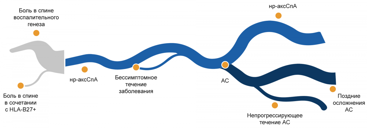 Клиническое течение нр-аксСпА